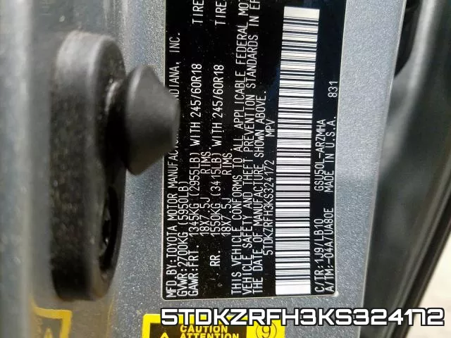 5TDKZRFH3KS324172 фото 2