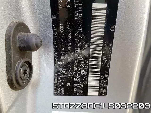 5TDZZ3DC1LS032203 фото 2