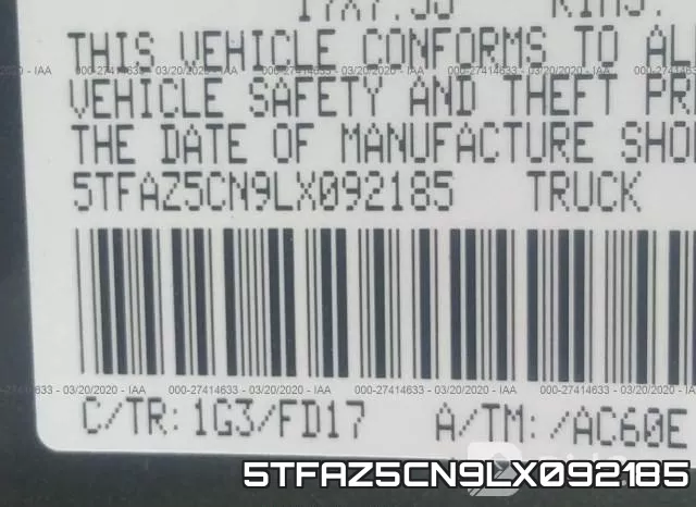 5TFAZ5CN9LX092185 фото 10