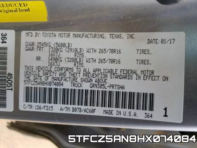 5TFCZ5AN8HX074084 фото 2