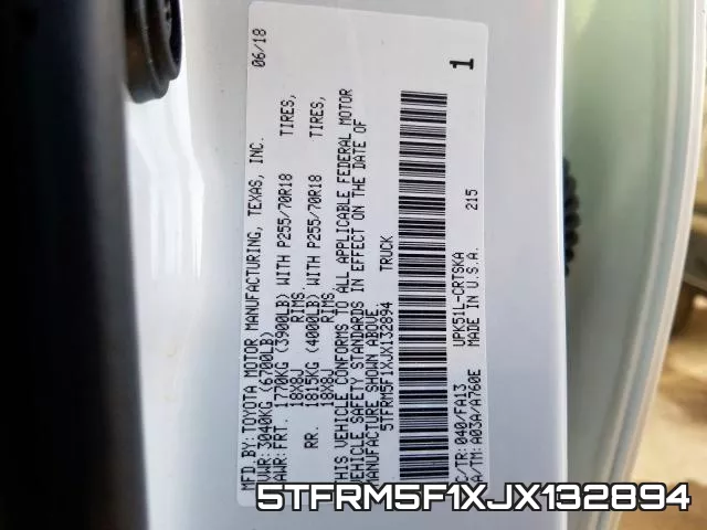 5TFRM5F1XJX132894 фото 2
