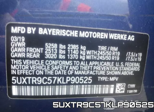 5UXTR9C57KLP90525 фото 10