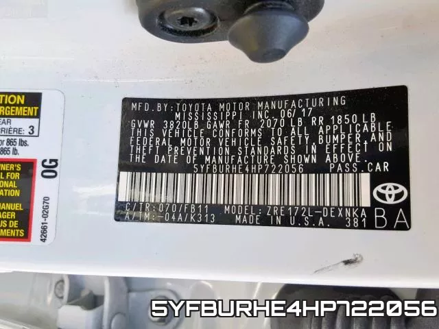5YFBURHE4HP722056 фото 2