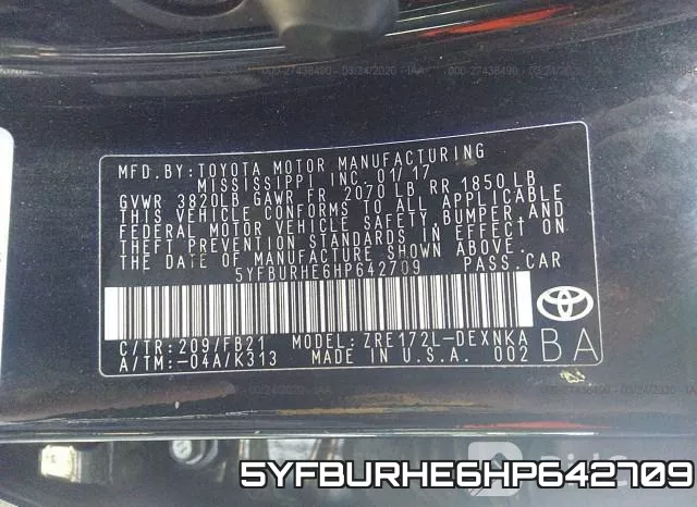 5YFBURHE6HP642709 фото 10