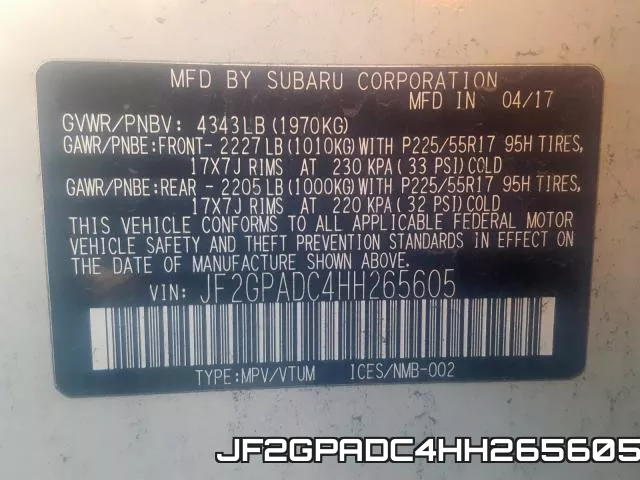 JF2GPADC4HH265605 фото 2