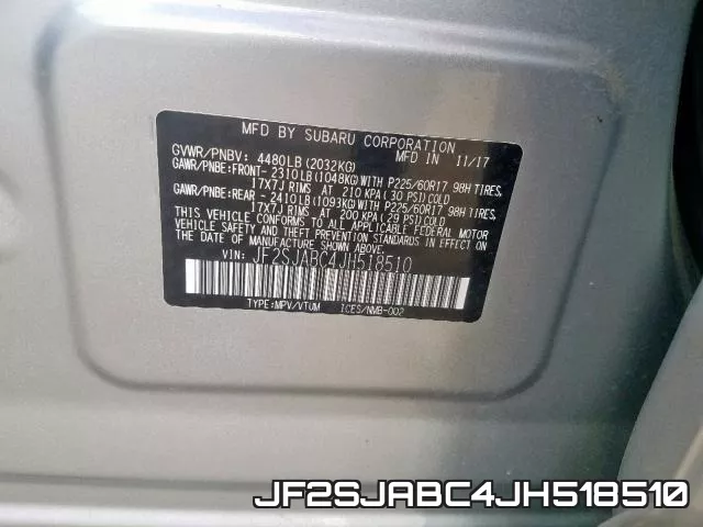 JF2SJABC4JH518510 фото 2