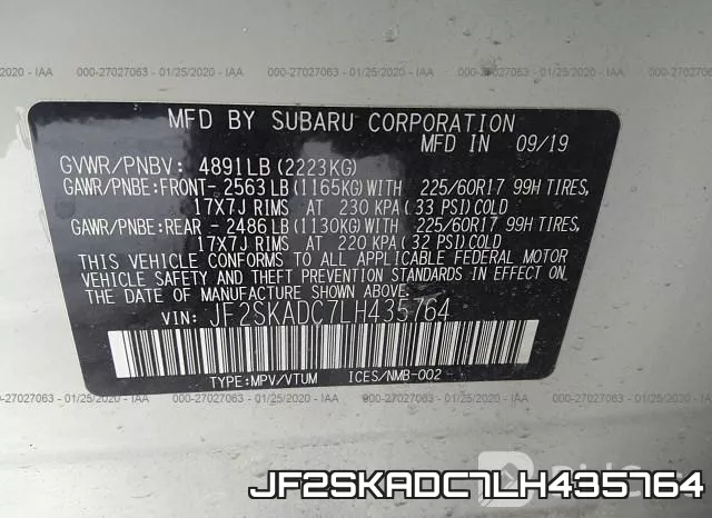 JF2SKADC7LH435764 фото 10