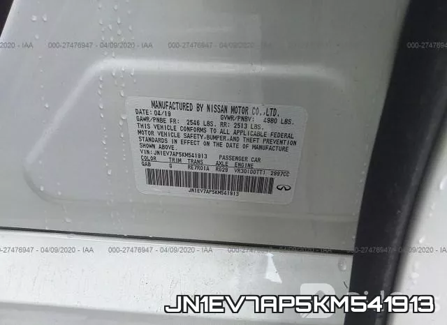 JN1EV7AP5KM541913 фото 10
