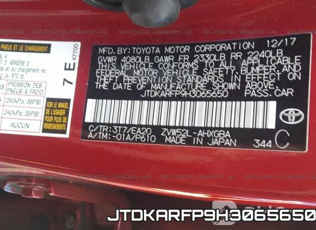 JTDKARFP9H3065650 фото 10