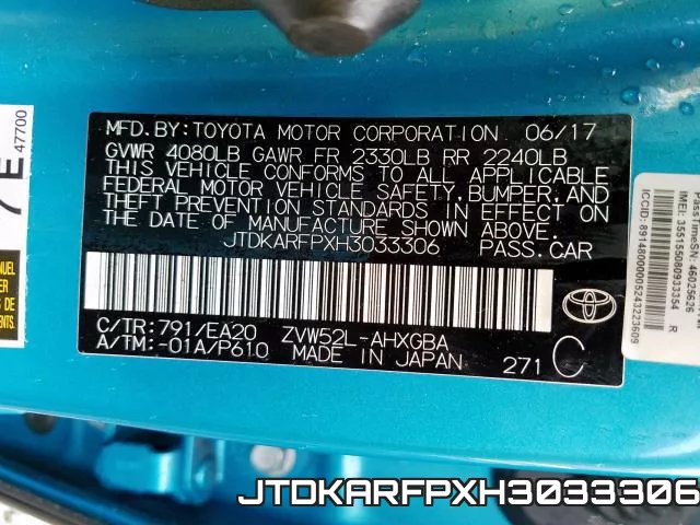 JTDKARFPXH3033306 фото 2