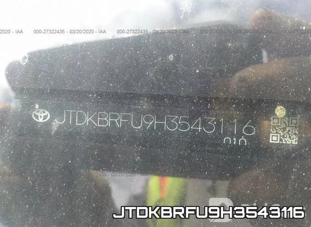 JTDKBRFU9H3543116 фото 10