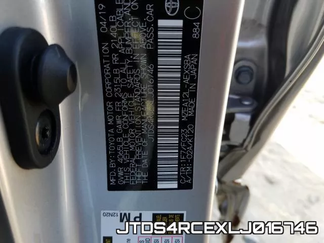 JTDS4RCEXLJ016746 фото 2