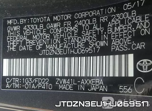 JTDZN3EU1HJ069517 фото 10