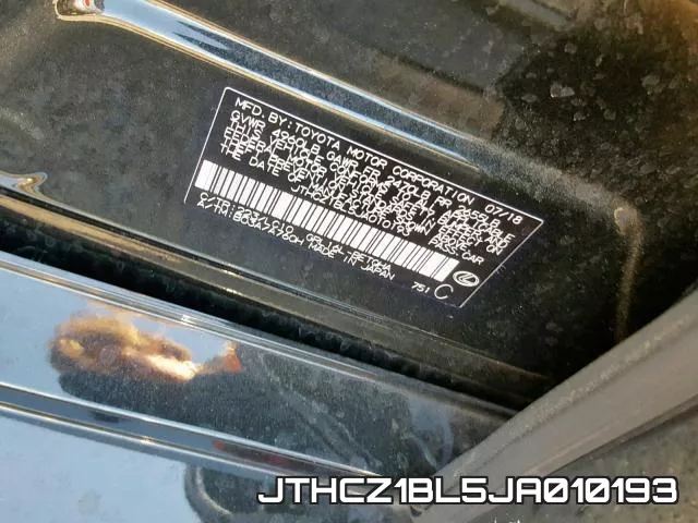 JTHCZ1BL5JA010193 фото 2