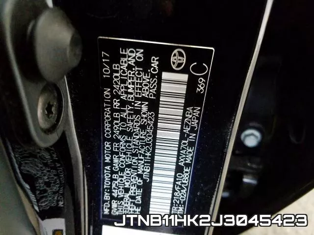 JTNB11HK2J3045423 фото 2