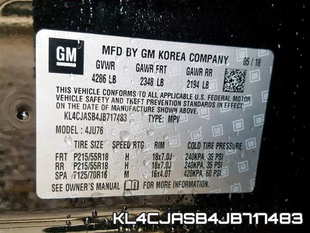 KL4CJASB4JB717483 фото 2