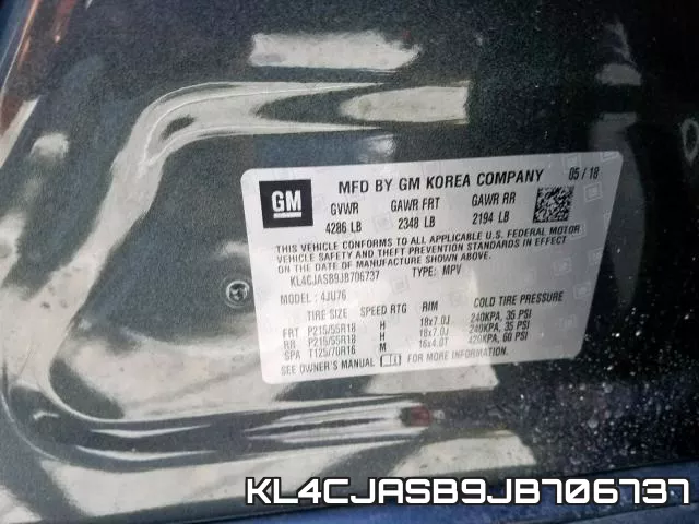 KL4CJASB9JB706737 фото 2