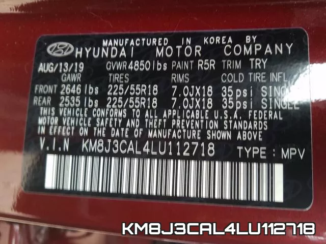 KM8J3CAL4LU112718 фото 2