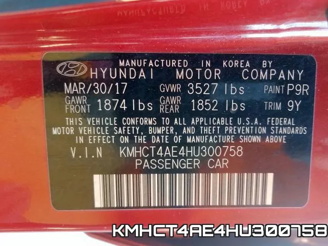 KMHCT4AE4HU300758 фото 2