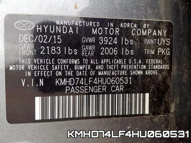 KMHD74LF4HU060531 фото 2