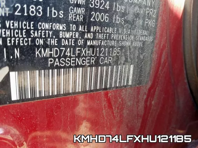 KMHD74LFXHU121185 фото 2
