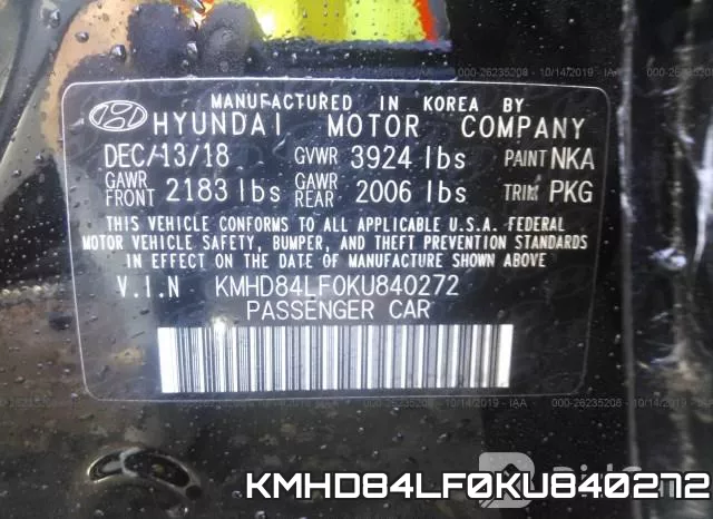 KMHD84LF0KU840272 фото 10