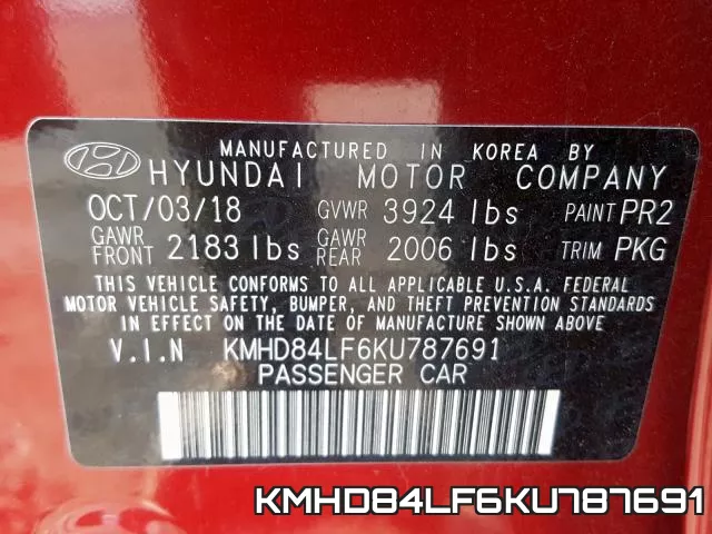 KMHD84LF6KU787691 фото 2