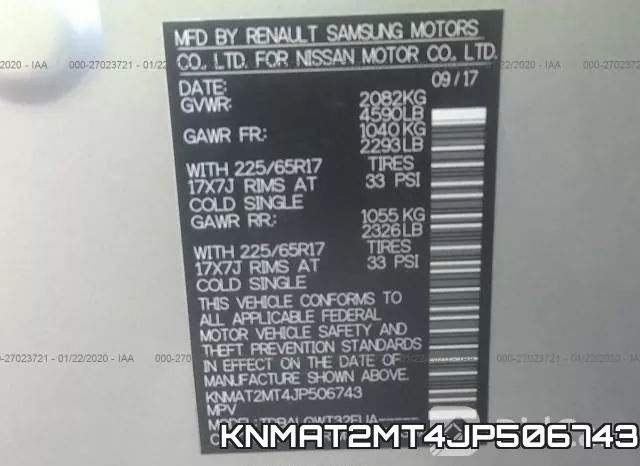 KNMAT2MT4JP506743 фото 10