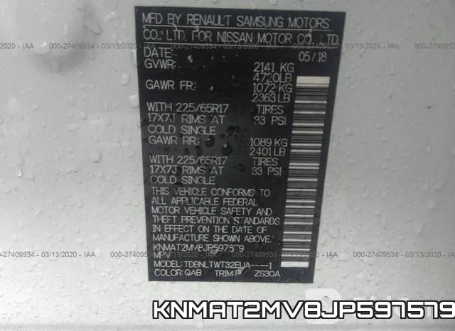 KNMAT2MV8JP597579 фото 10