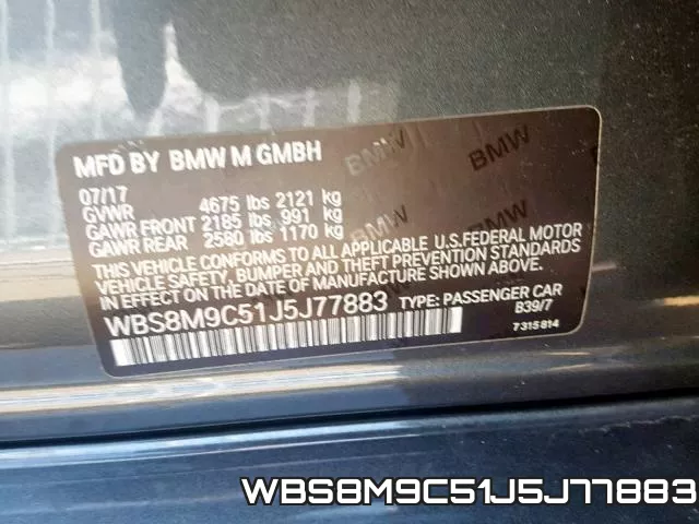 WBS8M9C51J5J77883 фото 2