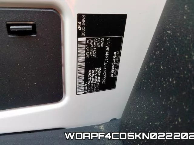 WDAPF4CD5KN022202 фото 2