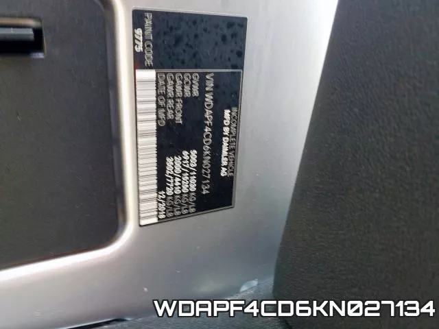 WDAPF4CD6KN027134 фото 2