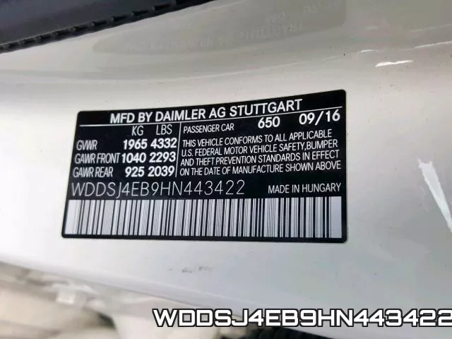 WDDSJ4EB9HN443422 фото 2
