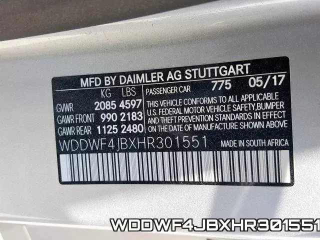 WDDWF4JBXHR301551 фото 2