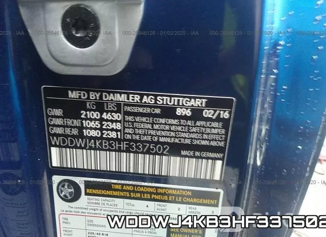 WDDWJ4KB3HF337502 фото 10