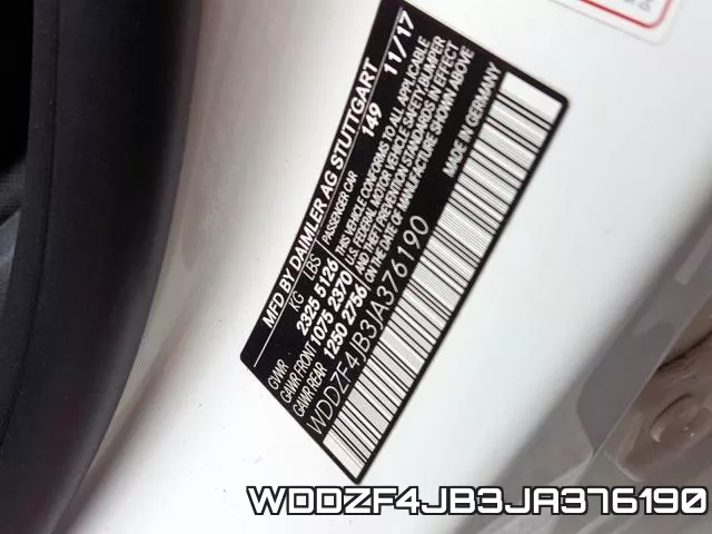 WDDZF4JB3JA376190 фото 2