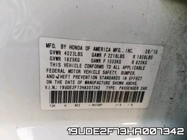 19UDE2F73HA007342 фото 2