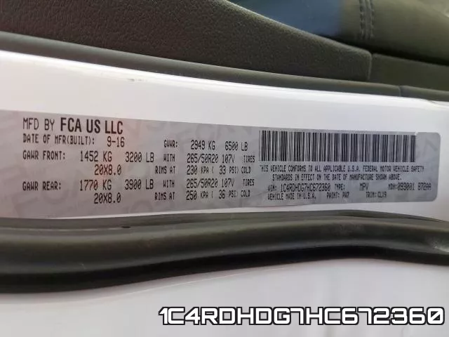 1C4RDHDG7HC672360 фото 2