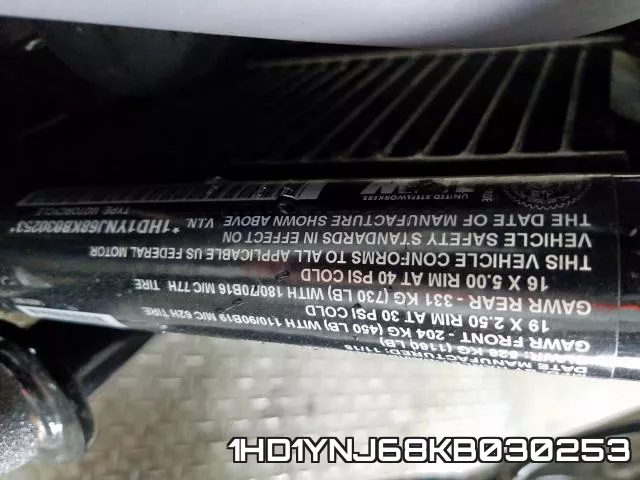 1HD1YNJ68KB030253 фото 2