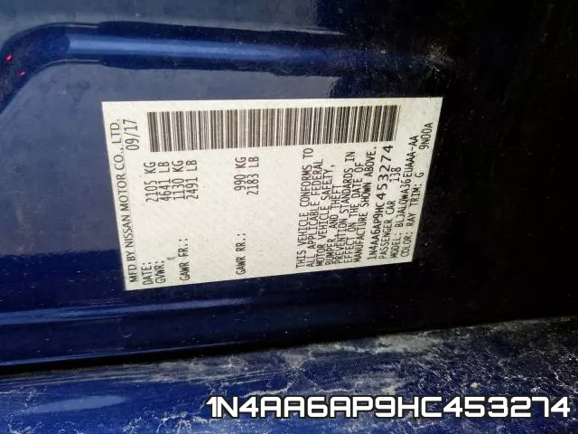1N4AA6AP9HC453274 фото 2