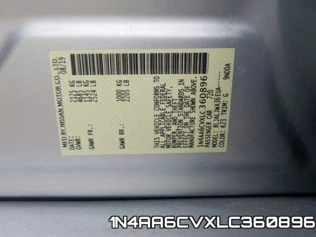 1N4AA6CVXLC360896 фото 2