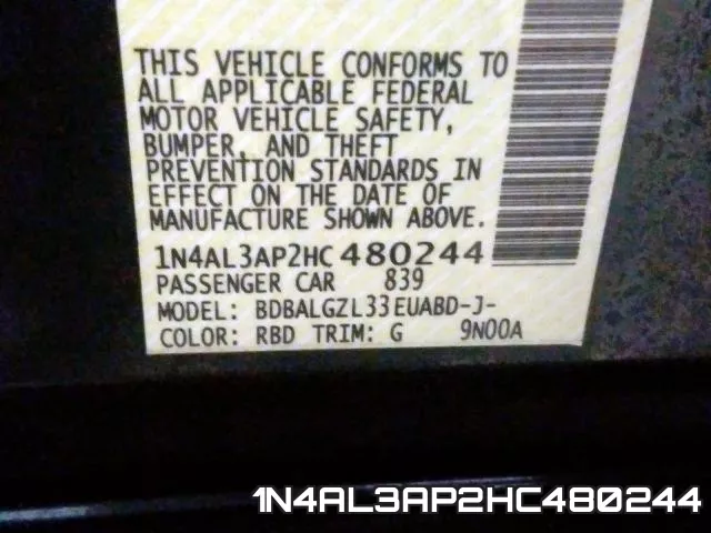 1N4AL3AP2HC480244 фото 2