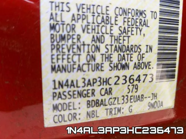 1N4AL3AP3HC236473 фото 2