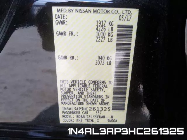 1N4AL3AP3HC261325 фото 2
