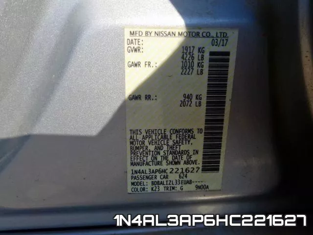 1N4AL3AP6HC221627 фото 2