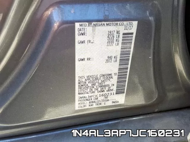 1N4AL3AP7JC160231 фото 2