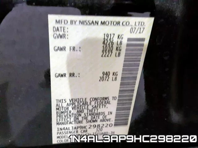 1N4AL3AP9HC298220 фото 2