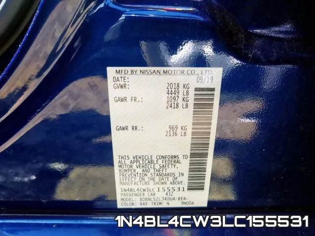 1N4BL4CW3LC155531 фото 2