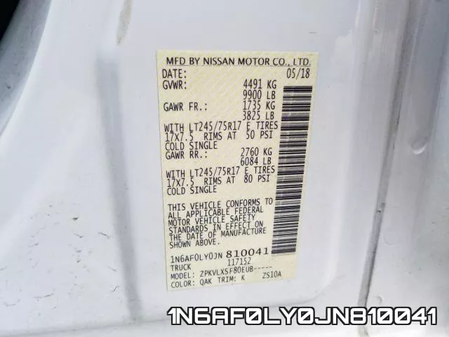 1N6AF0LY0JN810041 фото 2