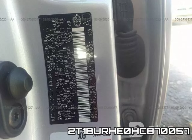 2T1BURHE0HC870057 фото 10